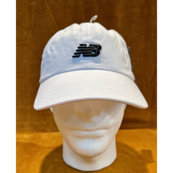 New Balance Curved Brim NB Classic Hat LAH91014-WT 100% Cotton - Picture 1 of 6